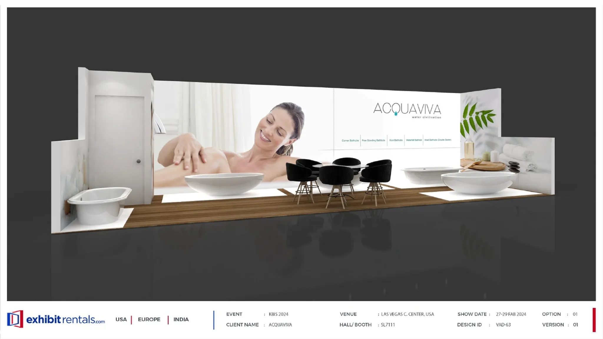 10x30 Inline booth design by Exhibit-Rentals